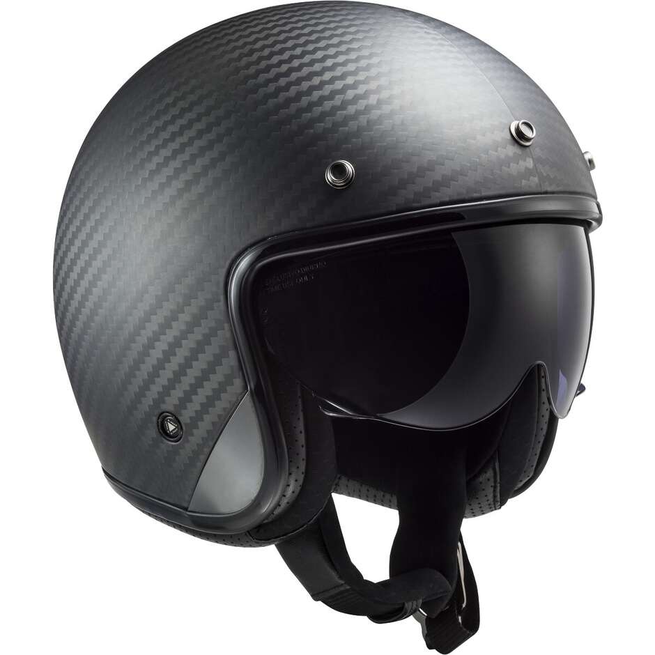 Motorrad Jethelm Cafe Racer Ls2 OF601 BOB 2 CARBON Matt