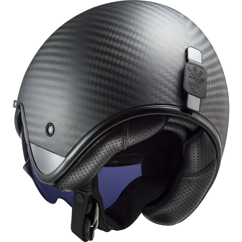 Motorrad Jethelm Cafe Racer Ls2 OF601 BOB 2 CARBON Matt