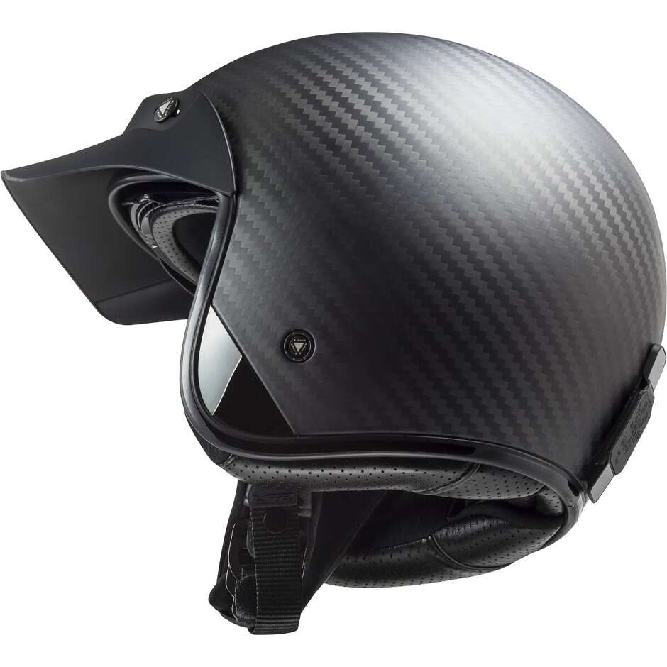 Motorrad Jethelm Cafe Racer Ls2 OF601 BOB 2 CARBON Matt