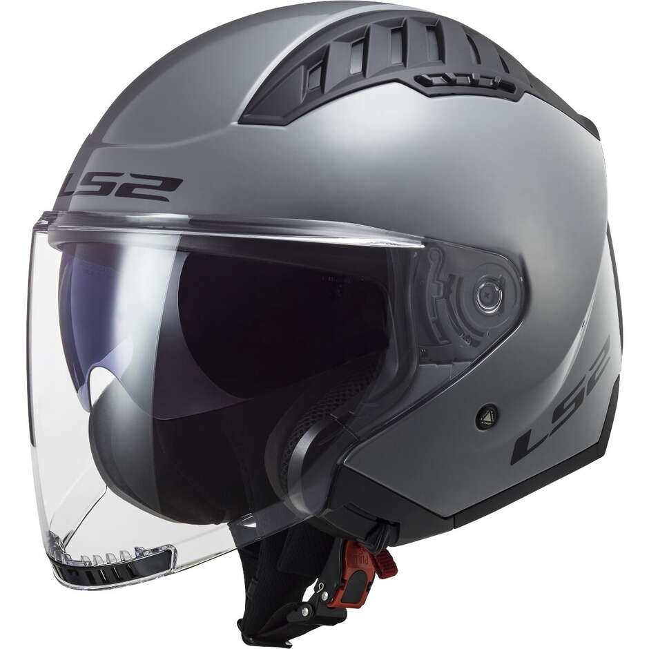 Motorrad-Jethelm Ls2 OF600 COPTER II Nardo Grey Glossy