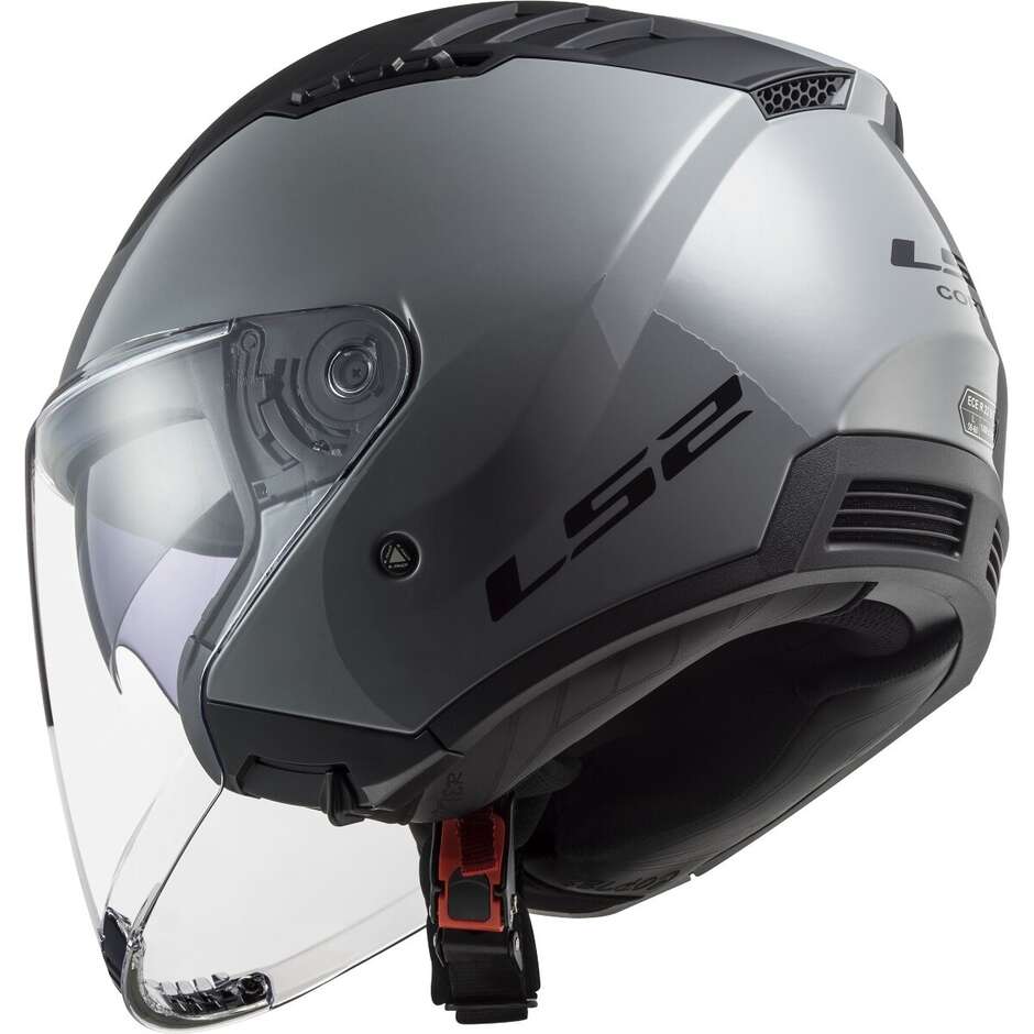 Motorrad-Jethelm Ls2 OF600 COPTER II Nardo Grey Glossy