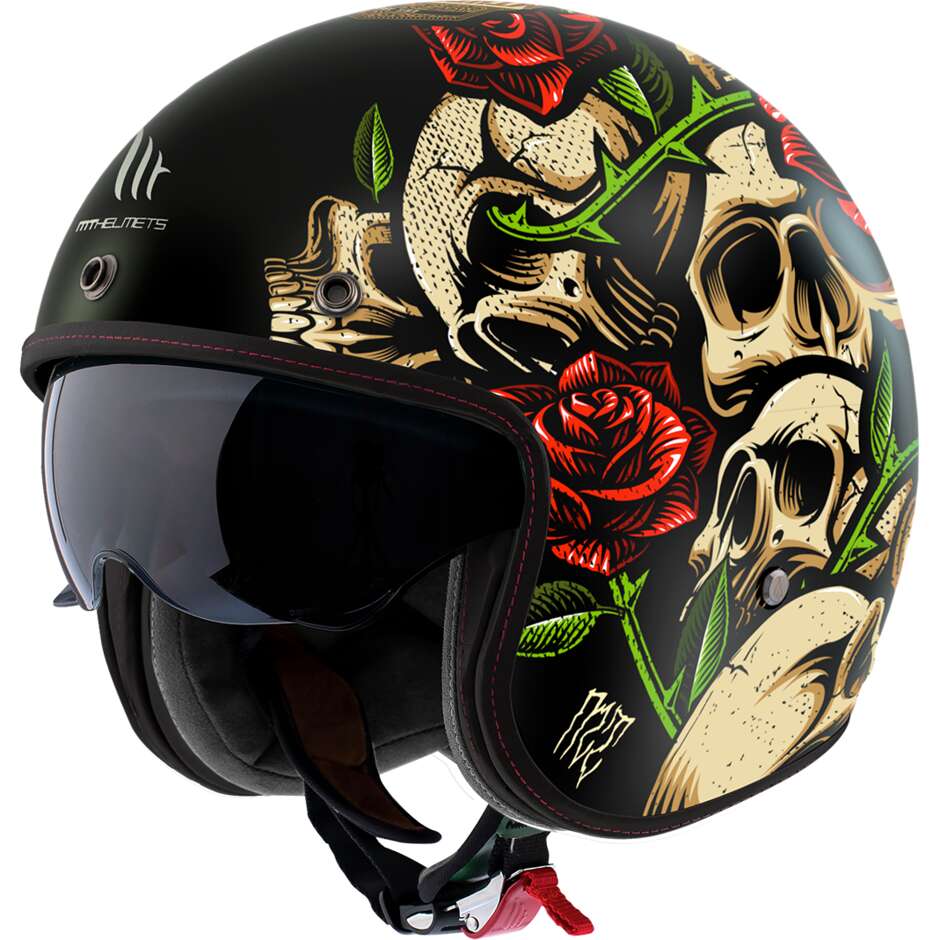 Motorrad-Jethelm MT Helmets LE MANS 2 SV S Breakout B9 glänzend