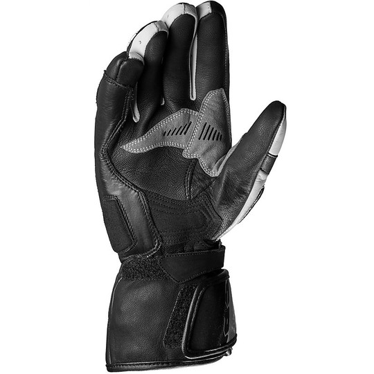 Motorrad Leder Racing Handschuhe Spidi STS-R2 Schwarz Weiß