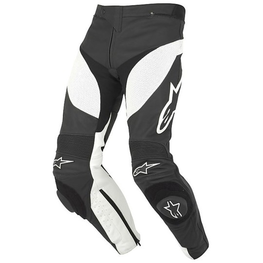 Motorrad Lederhose Alpinestars Track Lederhose Schwarz Weiß Online
