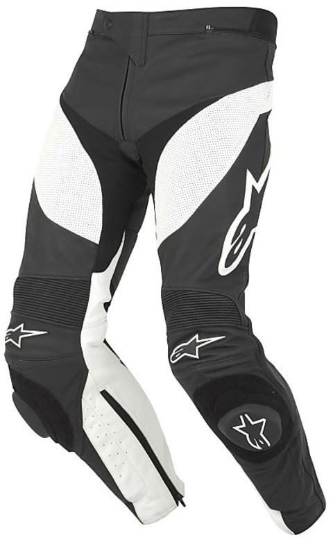 Motorrad Lederhose Alpinestars Track Lederhose Schwarz Weiß Online