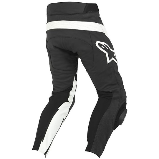 Motorrad Lederhose Alpinestars Track Lederhose Schwarz Weiß Online