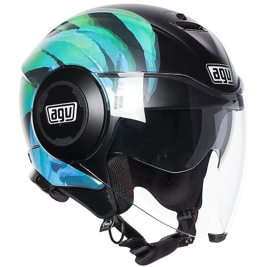 Motorrad-Sturzhelm AGV Jet Flüssigkeit Kew Matt Black Kalkwasser