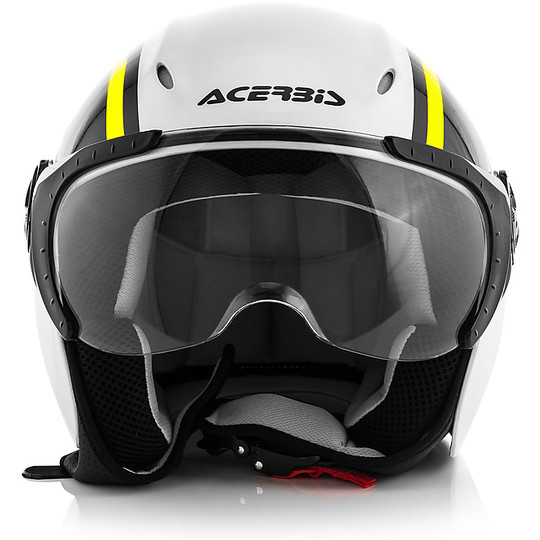 Motorrad-Sturzhelm Jet Acerbis K-On Bike Jet Black / Fluorescent Yellow Gloss