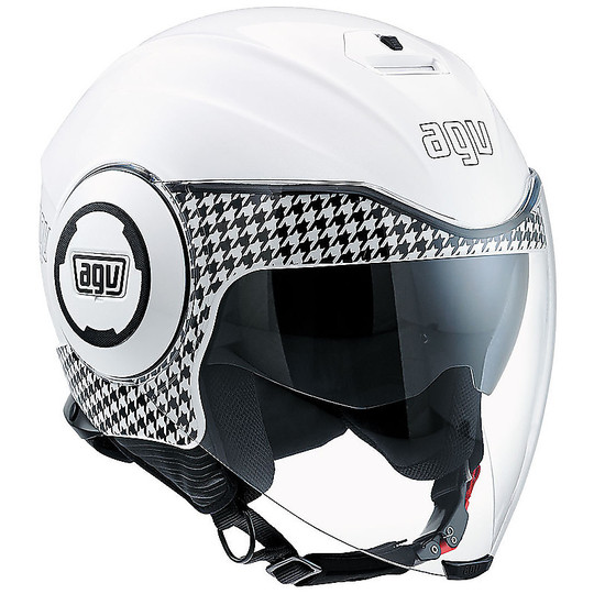 Motorrad-Sturzhelm Jet Flüssigkeit Doppel Visor Agv 2016 New Multi Dresscode Weiß