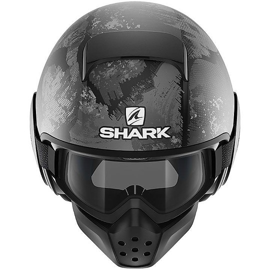 Motorrad-Sturzhelm Jet Shark DRAK EVOK Matt Black