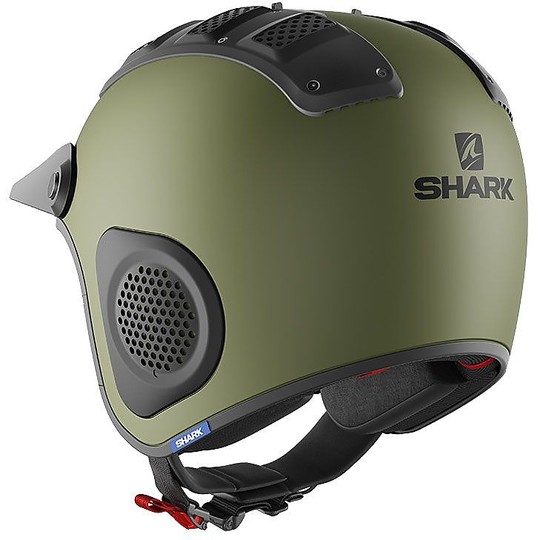 Motorrad-Sturzhelm Jet Shark Fiber ATV-DRAK Grün