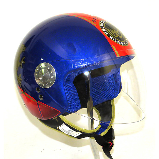 Motorrad-Sturzhelm mit Masken-Jet Berik Färbung Genoa