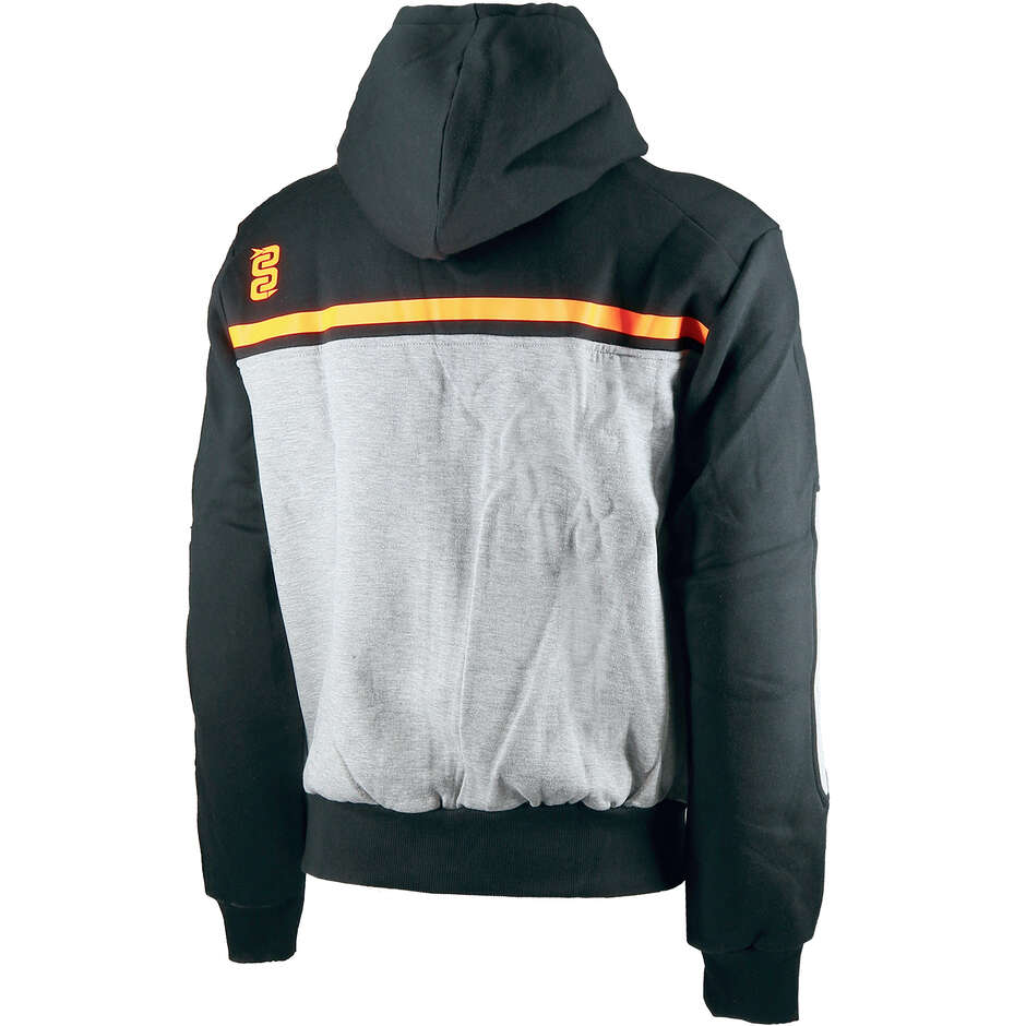 Motorrad Sweatshirts OJ DIAGONAL Schwarz Grau Orange