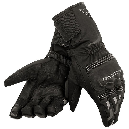 Motorrad Winter Handschuhe Dainese D-Dry TEMPEST Long Black