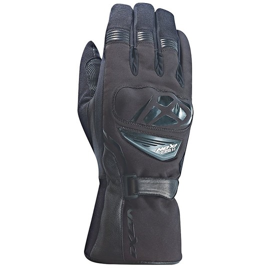 Motorrad Winter Handschuhe Leder und Textil und Leder Pro HP Black Ice