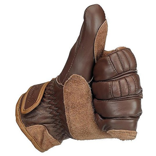 Motorradhandschuhe aus 100% Biltwell Leder Arbeitsmodell Wildleder Brown Chocolate