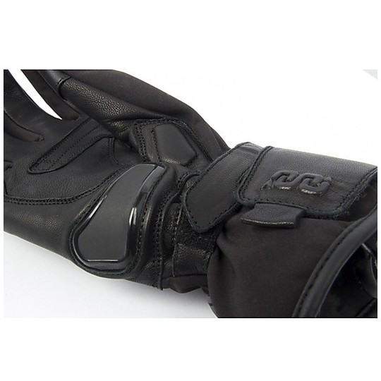 Motorradhandschuhe aus wasserdichtem Leder und Stoff zertifiziert Oj Atmosphere G203 BAND Black