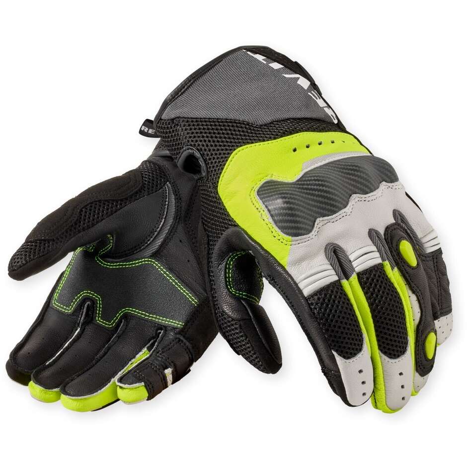Motorradhandschuhe Rev'it Blaze Hellgrau Neongelb