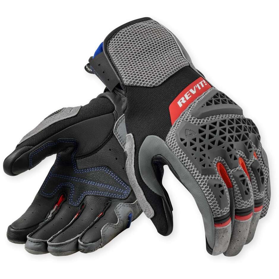 Motorradhandschuhe Rev'it Sand 5 Grau Rot