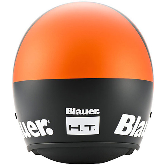 Motorradhelm Blauer Jet Pilot 2.0 Multicolor Black Matte orange