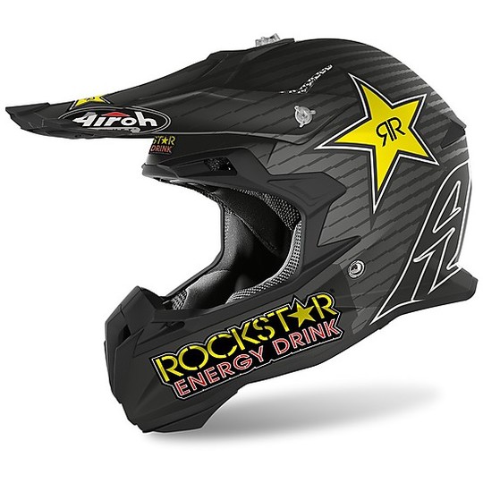 Motorradhelm Cross Enduro Airoh TERMINATOR OPEN VISION RockStar 2020 Undurchsichtig