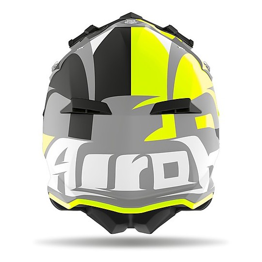 Motorradhelm Cross Enduro Airoh TERMINATOR OPEN VISION Schießen Sie gelb undurchsichtig