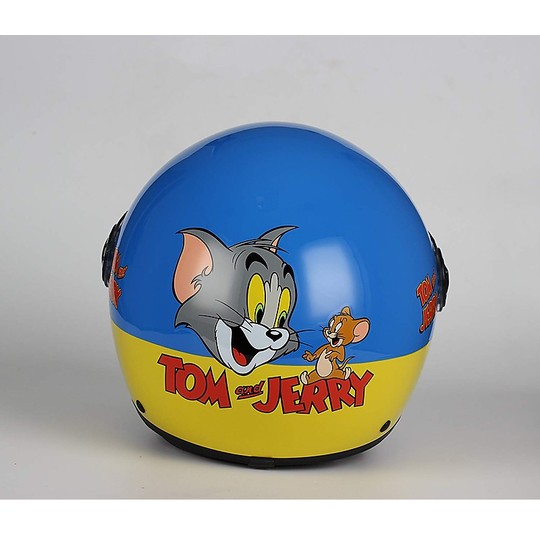 Motorradhelm Demi-Jet Domed Visier BHR 801 Tom & Jerry