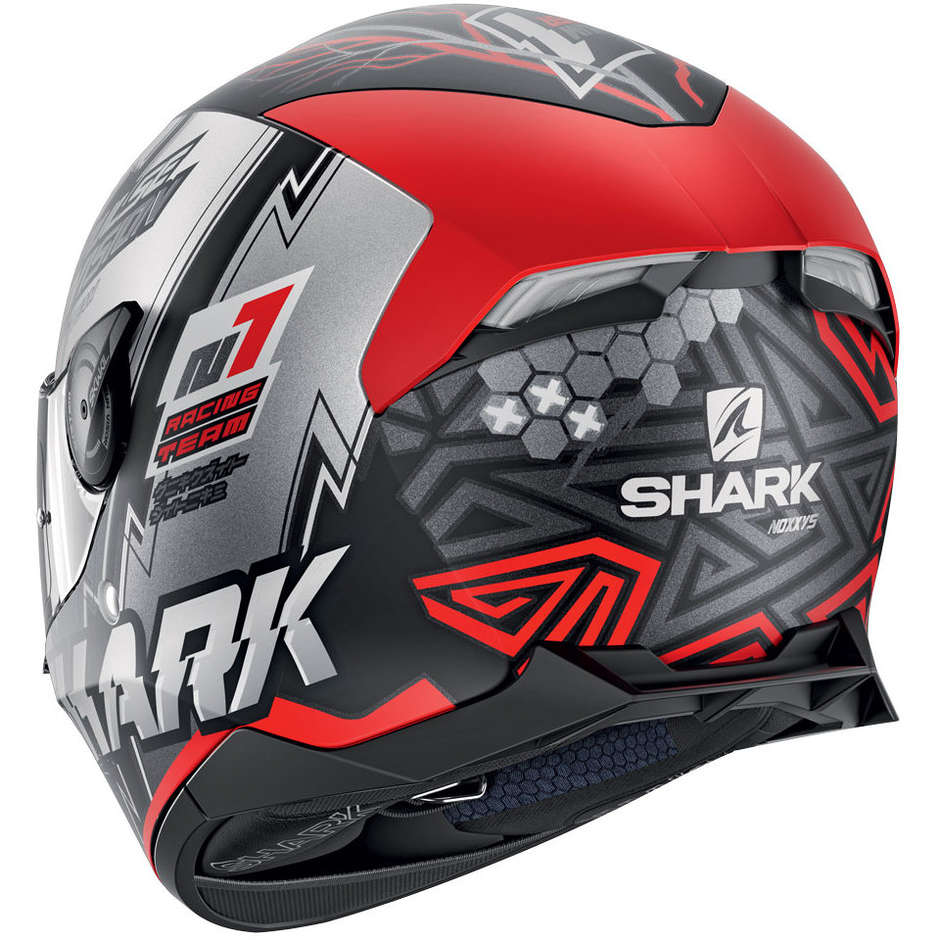 Motorradhelm Full Face Shark SKWAL 2.2 Noxxys Matte Schwarz Rot Matt