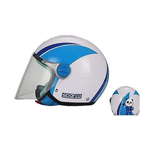 Motorradhelm für Kinder Jet BHR Sparco SP504 Blau