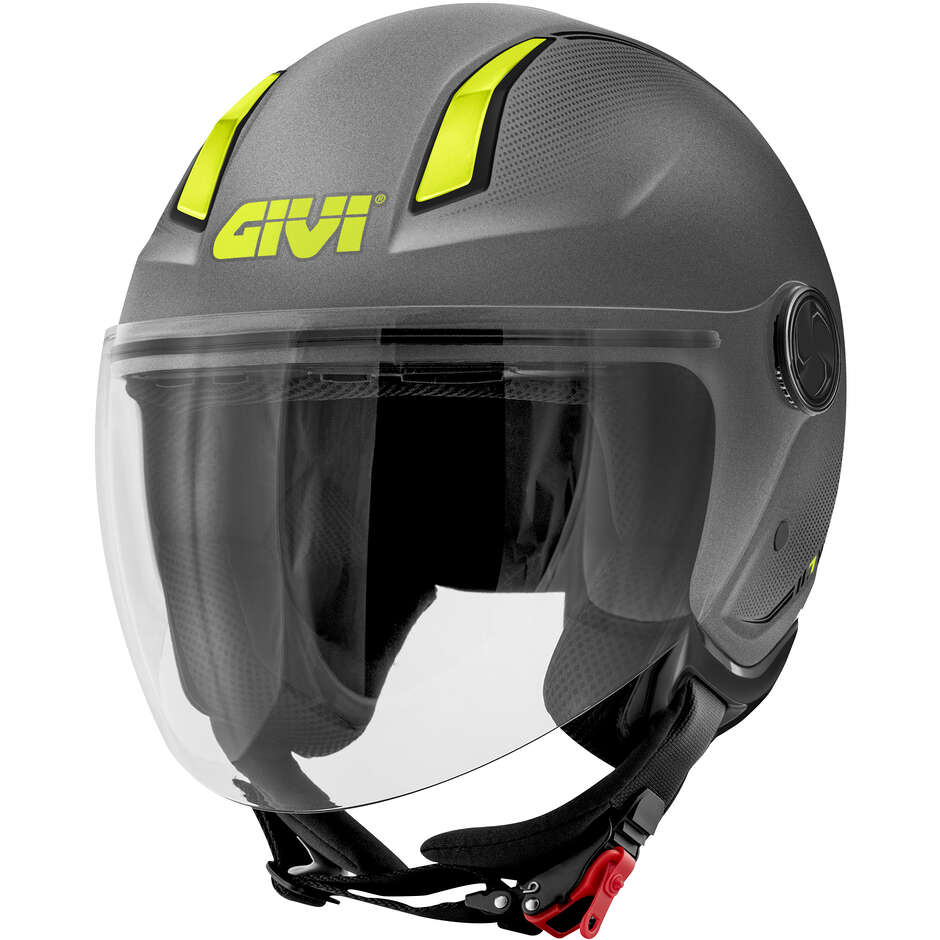 Motorradhelm Givi 11.7B Jet Titanium Matt Gelb