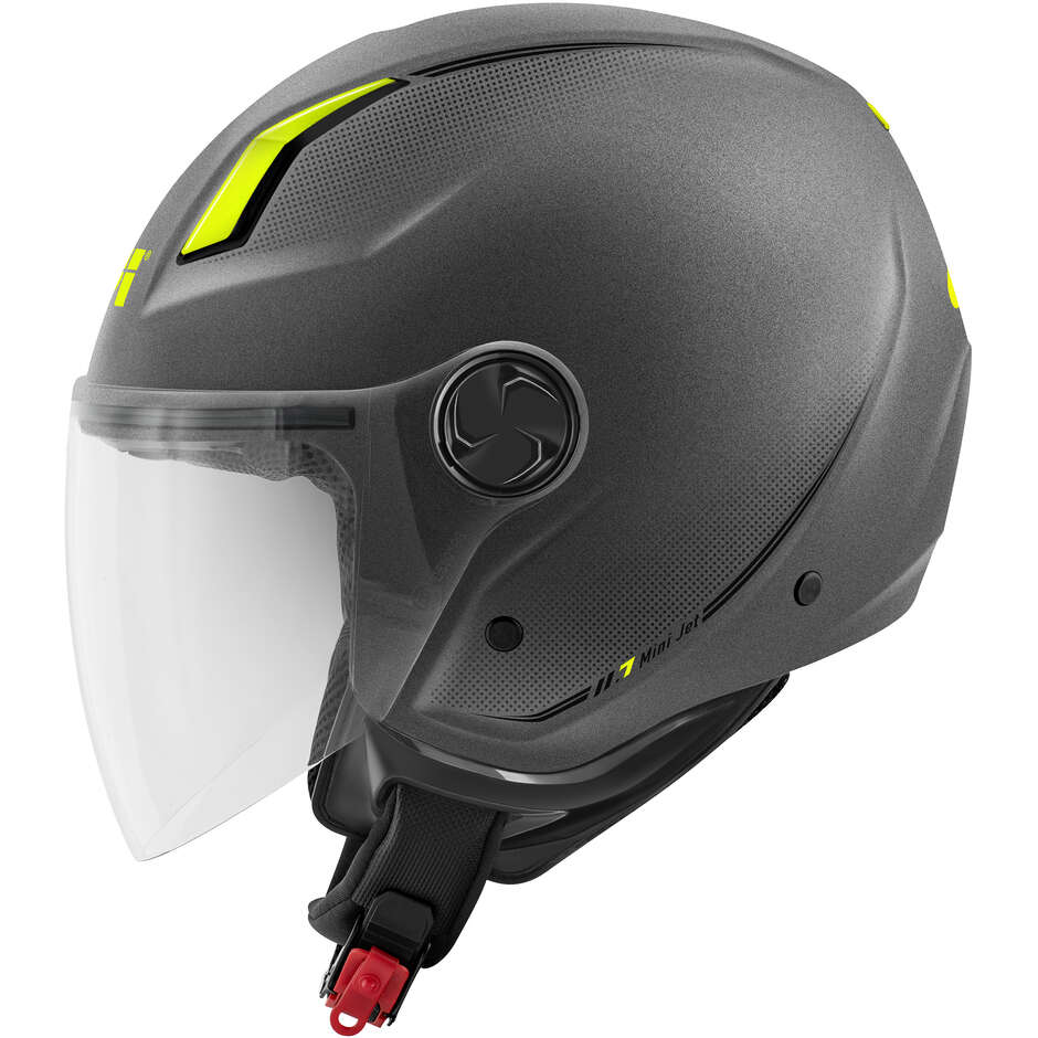 Motorradhelm Givi 11.7B Jet Titanium Matt Gelb