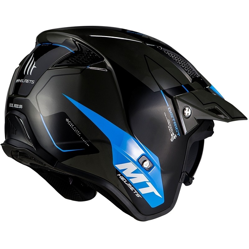 Motorradhelm Helm Trial MT Helme DISTRICT Summit H7 Glossy Blue