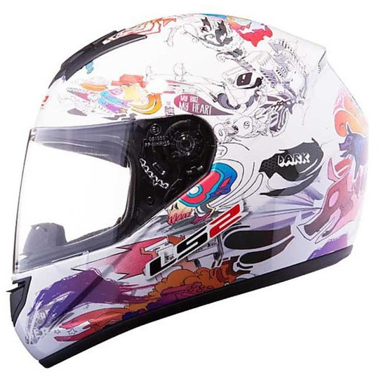 Motorradhelm Integral Ls2 FF351 Weiß Comic Online-Verkauf - Outletmoto.eu