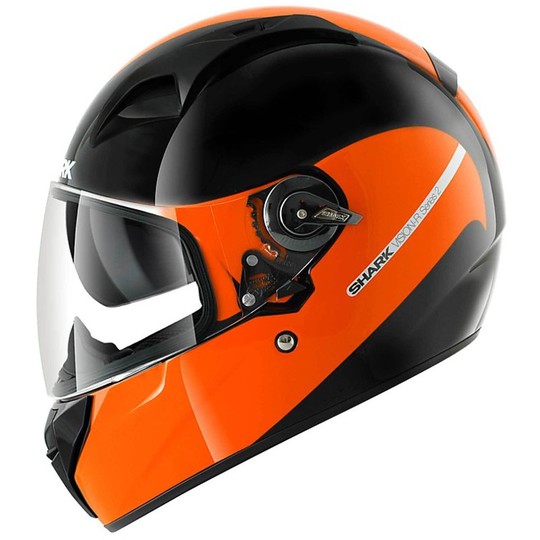 Motorradhelm Integraldoppel Visera Shark Vision R 2 INKO Schwarz Orange