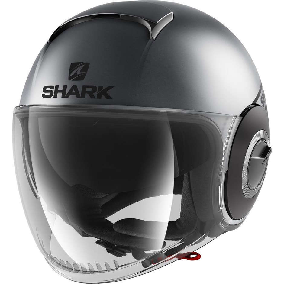 Motorradhelm Jet In Shark SHARK NANO STREET NEON Anthrazit Matt Schwarz