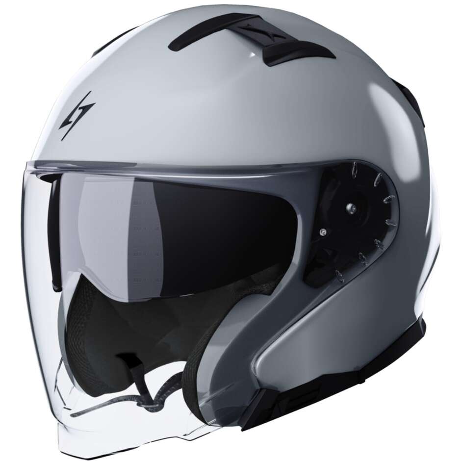 Motorradhelm Jet Stormer RIVAL Solid Grey Nardo