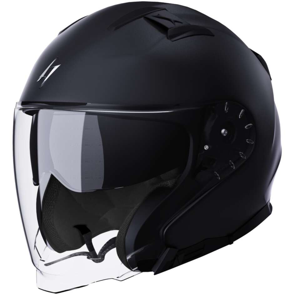 Motorradhelm Jet Stormer RIVAL Solid Matt Black