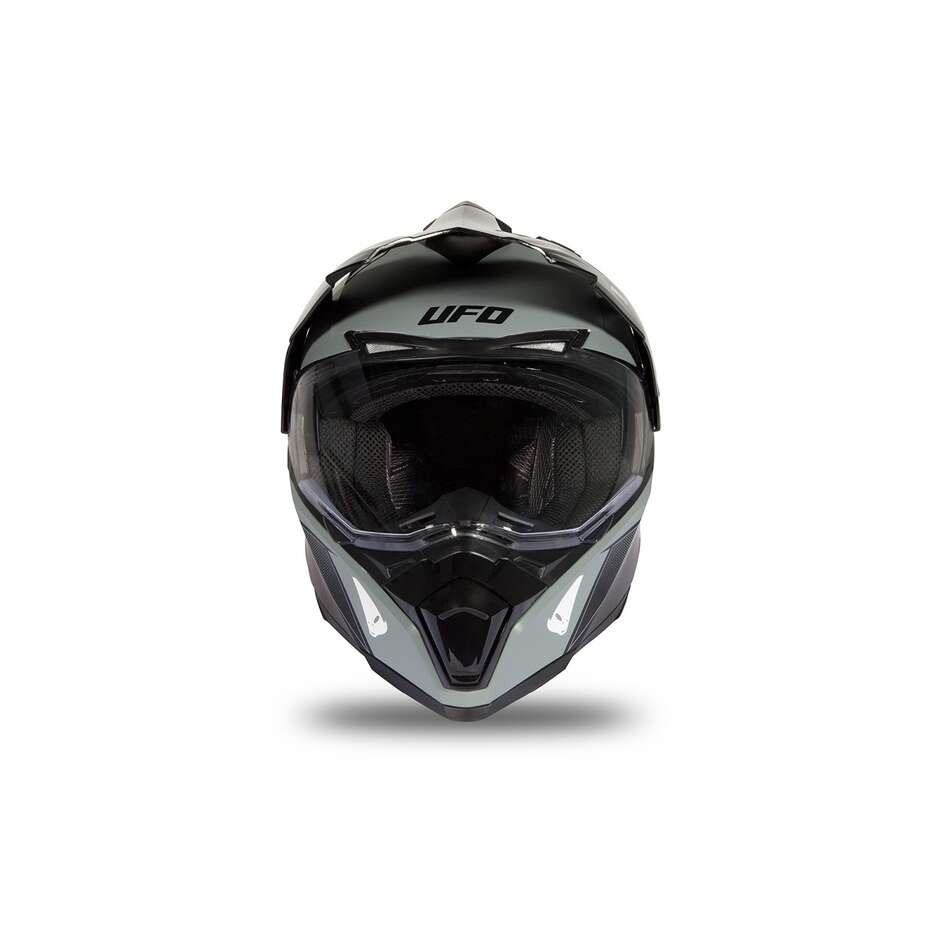 Motorradhelm Tourer / Crossover Ufo ARIES Schwarz Grau Matt