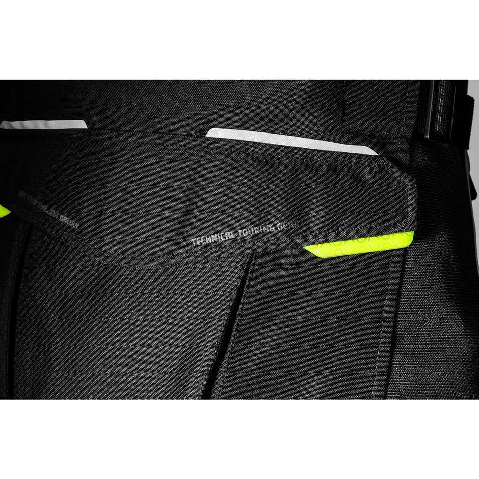 Motorradhose Frau 4 Jahreszeiten Touring Adventur Ixon BALDER LADY PT Schwarz Grau Gelb Hell