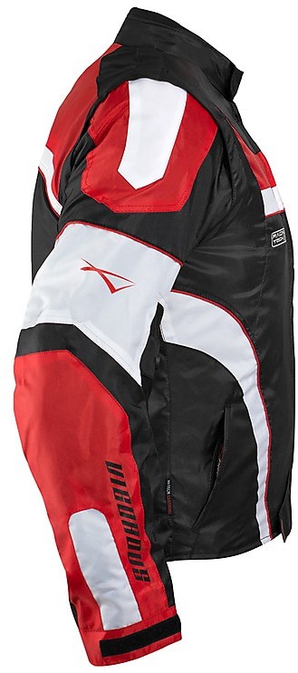 Motorradjacke aus American-Pro VIGOROUS-zertifiziertem schwarz-rotem