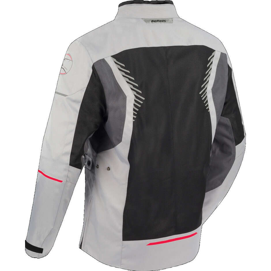 Motorradjacke Bering BAKUNDU Grau Schwarz Rot