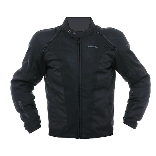 Motorradjacke Sommer Gewebe Prexport Eclipse-Schwarz Perforierte Wasserdicht