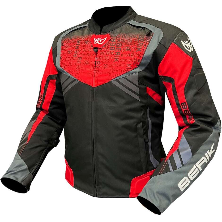 Motorradjacke Technisches Gewebe Berik 2.0 NJ-173302 Farbverlauf Schwarz Rot