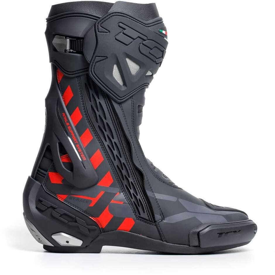 Motorradrennstiefel Tcx 7669 Rt-Race Schwarz Rot