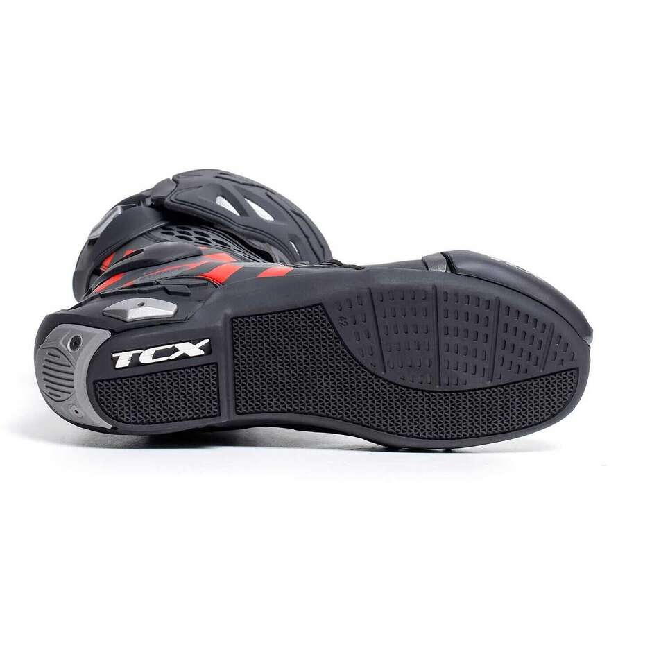 Motorradrennstiefel Tcx 7669 Rt-Race Schwarz Rot