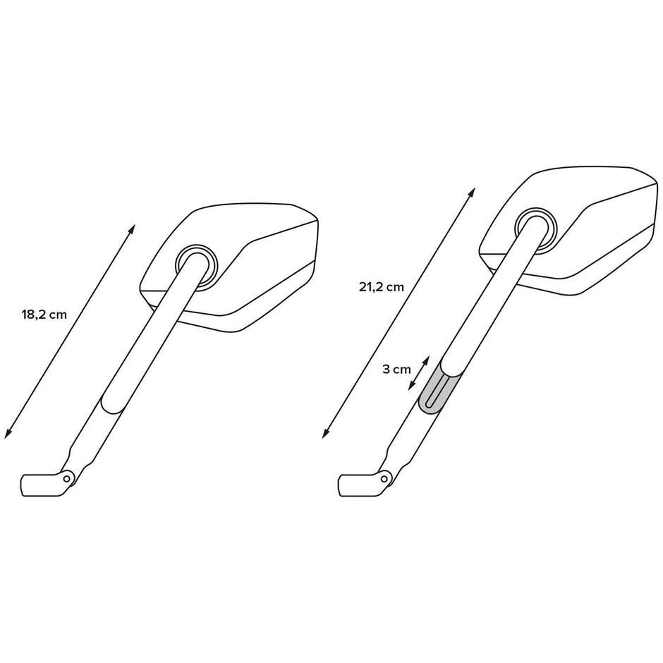 Motorradspiegel Sw-Motech MIR.00.850.11801 Lang M10x40 Hoch