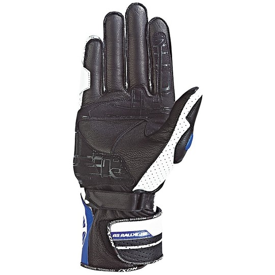 Motorradsport Handschuhe Ixon RS Rallye HP Leder Schwarz Weiß