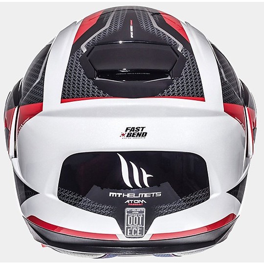 MT Helme Modular Helm ATOM SV Asphalt Schwarz Weiß Rot