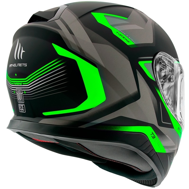 motorcycle helmet black and green