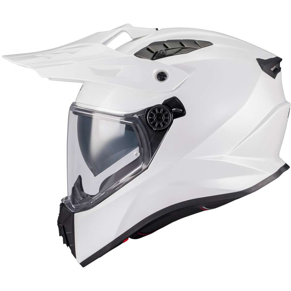 MT Helmet TRACK SV PURE A0 Offroad-Integralhelm, glänzend weiß